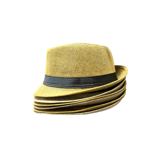 Short Brim Straw Hat  - men